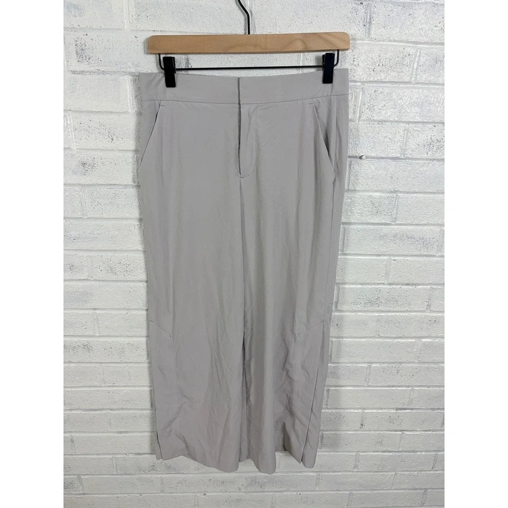 Athleta Tribeca Crop Pants Womens 4 Tern Gray Stretch Travel Work Ankle